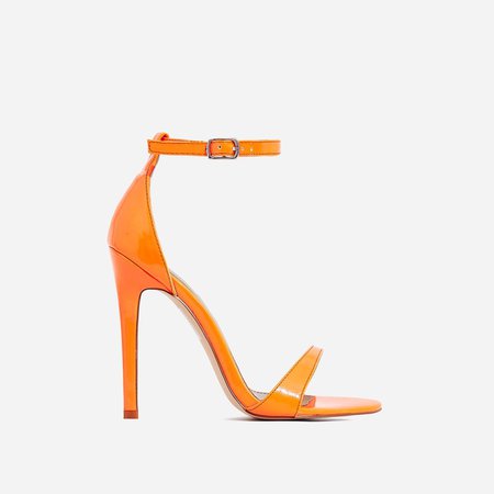 Archer Barely There Heel In Neon Orange Patent | EGO