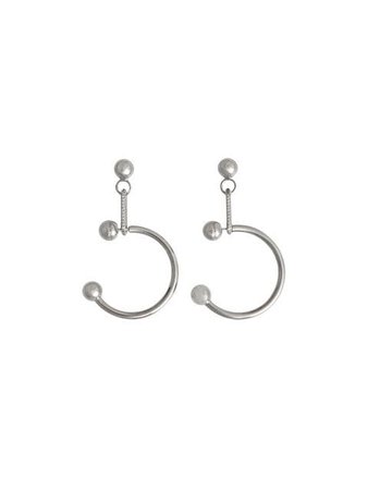Burberry Crystal Charm Palladium-plated Hoop Earrings $527 - Buy Online SS19 - Quick Shipping, Price