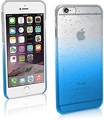 Amazon.com: iGadgitz Blue/Clear Raindrop Slim PC Hard Back Case Cover for Apple iPhone 6 & 6S 4.7" + Screen Protector