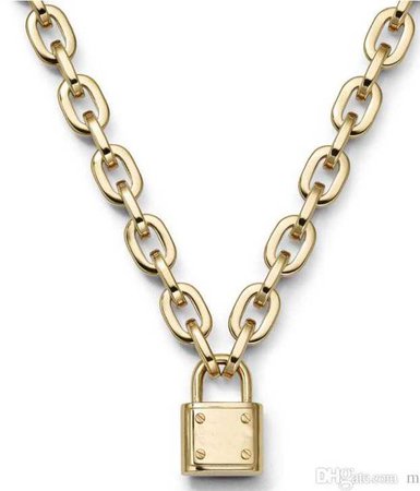 gold Padlock necklace