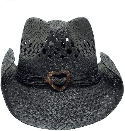 black straw cowgirl hat