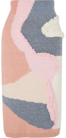 Havey Patchwork Cotton-blend Skirt - Pink