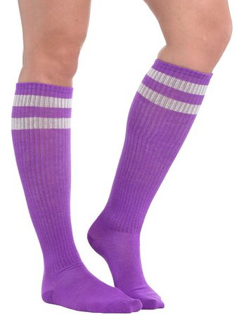 neon purple socks