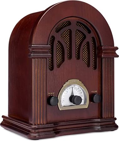 Amazon.com: ClearClick Retro AM/FM Radio with Bluetooth - Classic Wooden Vintage Retro Style Speaker : Electronics