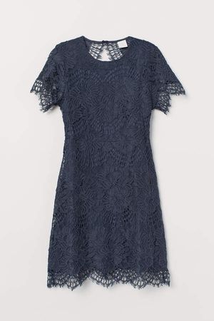 Lace Dress - Blue