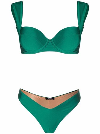 Shop Noire Swimwear shine finish bikini set with Express Delivery - FARFETCH