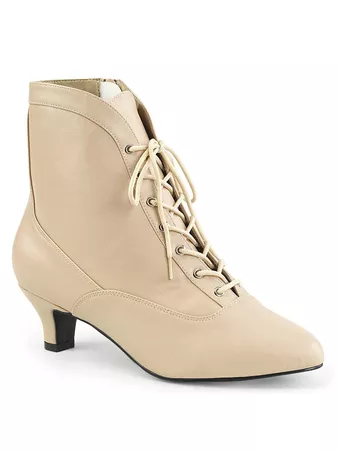 Pleaser Pink Label FAB-1005, 2" Ankle Boot - Cream PU 13 | Google Shopping