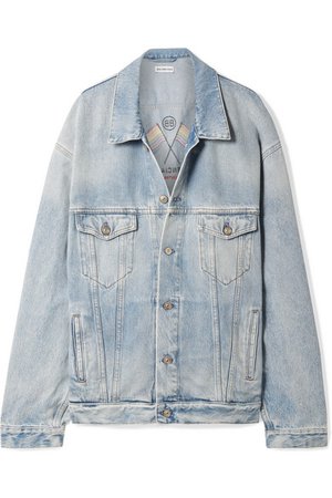 Balenciaga | Veste oversize en jean à broderies | NET-A-PORTER.COM