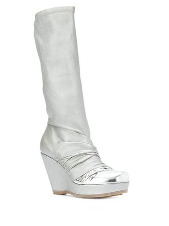 Rick Owens wedged mid-calf boots