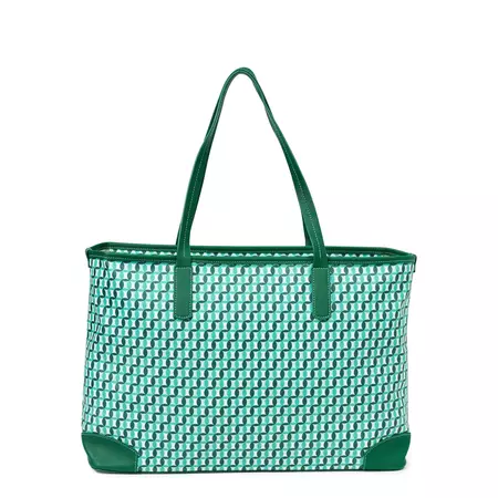 Time and Tru Women’s Sustainable Signature Tote and Pouch Set, 2-Piece Mint Chip - Walmart.com