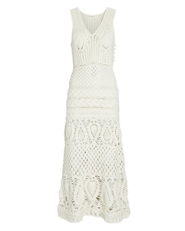 Ulla Johnson Alexis Crochet Wool Midi Dress | INTERMIX®