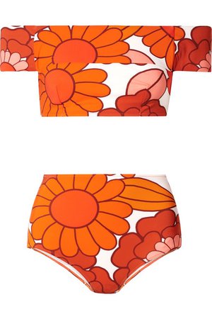 Dodo Bar Or | Off-the-shoulder floral-print bikini | NET-A-PORTER.COM