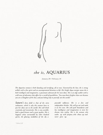 Sunday Lane Aquarius Print – Call Me The Breeze