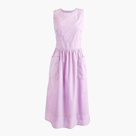 J.Crew: Cotton Poplin Apron Dress lilac