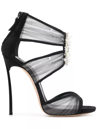 Casadei Angelica crystal-embellished Sandals - Farfetch