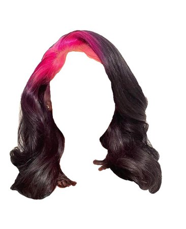Black/Pink Skunk Stripe Lace Wig