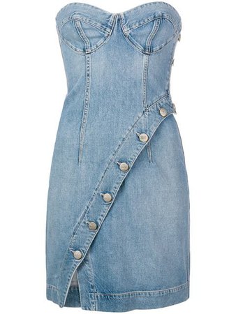 Jean Atelier strapless fitted denim dress $517 - Shop SS19 Online - Fast Delivery, Price