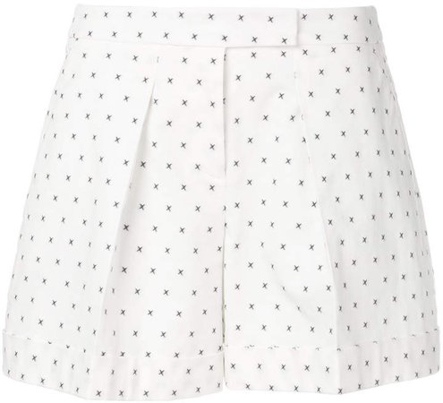 cross pattern shorts