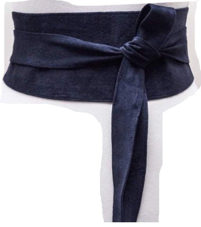 suede navy corset belt