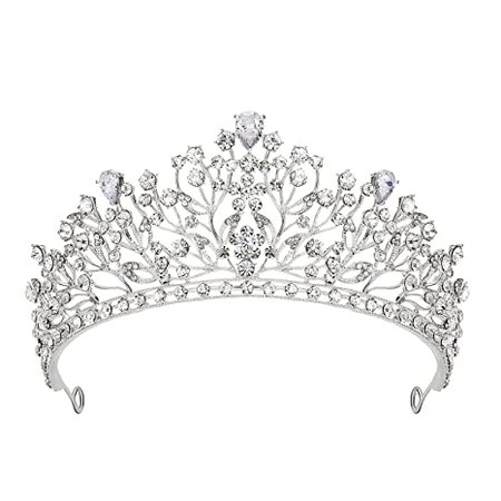 Amazon.com : AW BRIDAL Wedding Tiaras and Crowns for Women Crystal Princess Crown Rhinestone Bridal Tiara Birthday Queen Crown for Wedding Crown for Brides (Silver) : Beauty & Personal Care