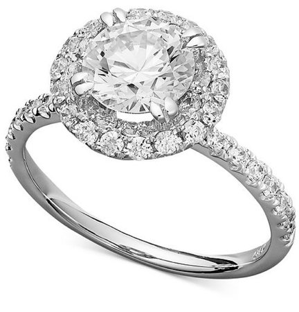 silver crystal diamond ring
