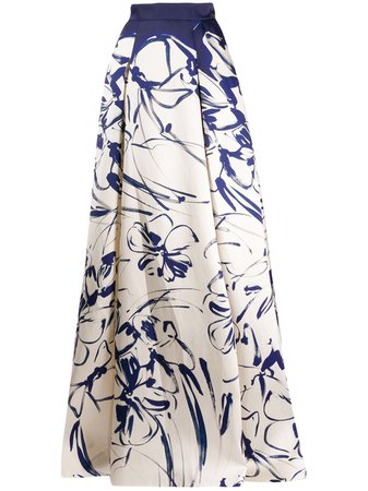 Talbot Runhof, Sea Floral Skirt
