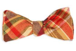High Cotton Mattox Flannel Plaid Bow Tie in Brown and Red – Country Club Prep