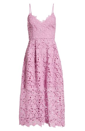 ASTR the Label Lace Midi Dress Pink | Nordstrom