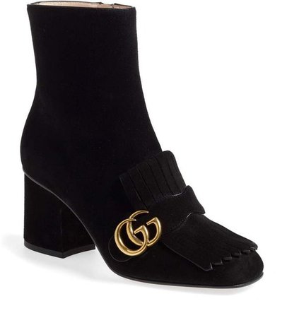 Gucci GG Marmont Fringe Bootie