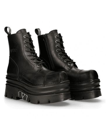 Black leather rangers New Rock M-MILI083C-S59