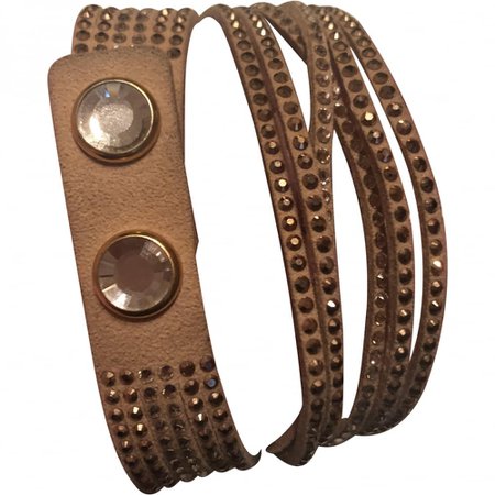 Leather bracelet Swarovski Beige in Leather - 6955698