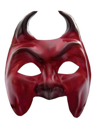 Venetian Leather Mask Colombina Diavolo | Andracor