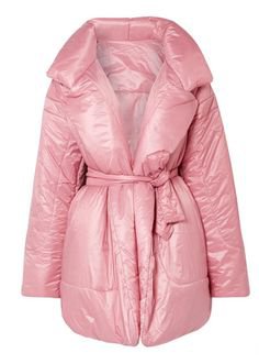 Belted quilted shell coat | Norma Kamali