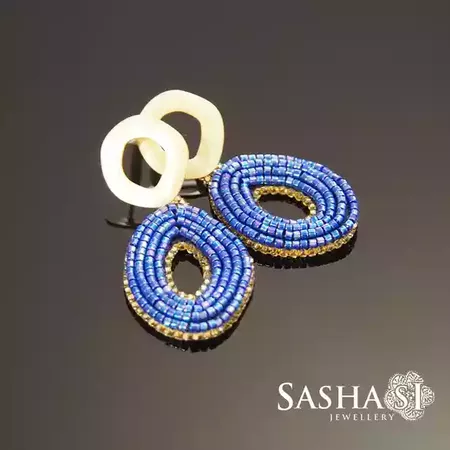 Blue Earrings by SashaSi