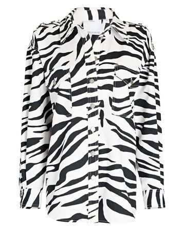 C/MEO Collective Split Decision Shirt In Zebra Print | INTERMIX®