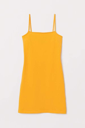 Fitted Dress - Yellow