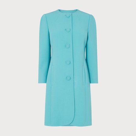 Rosamund Pale Blue Occasion Coat | View All | Clothing | Collections | L.K.Bennett, London