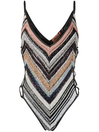 Missoni zigzag-knit Sequinned Bodysuit - Farfetch