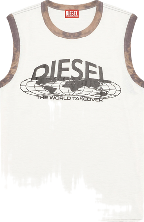 Diesel logo-print cotton tank