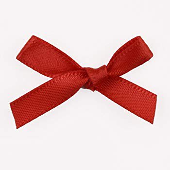 various colours of 100 satin 7mm ribbon bows (Red): Amazon.co.uk: Kitchen & Home