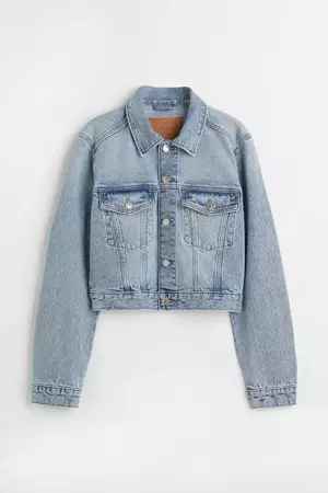 Short Denim Jacket - Light denim blue - Ladies | H&M US