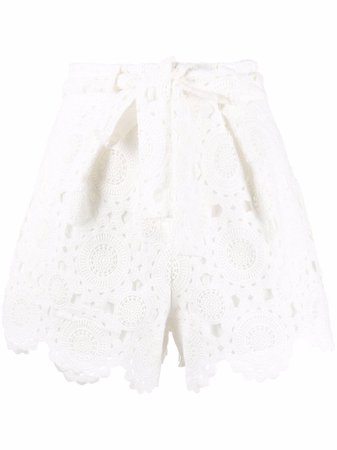 Maje Lace Embroidered Shorts - Farfetch