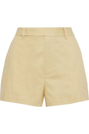 Pastel yellow Jeannine cotton-piqué shorts | Sale up to 70% off | THE OUTNET | EQUIPMENT | THE OUTNET