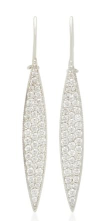 ILA Odette 14K White Gold Diamond Earrings