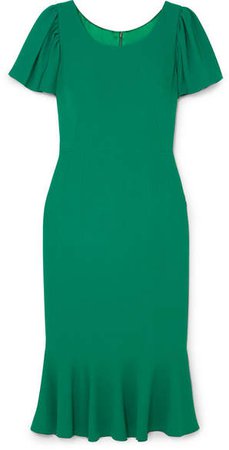 Ruffled Cady Midi Dress - Green