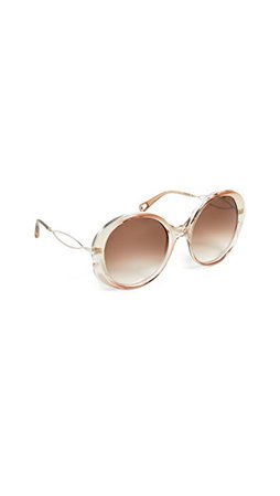 Chloe Petal Round Sunglasses | SHOPBOP
