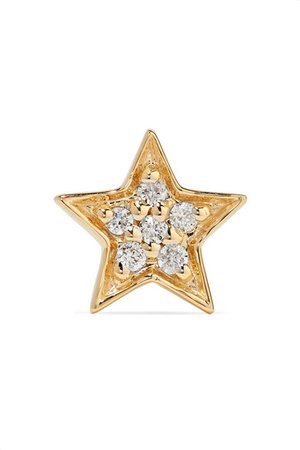 Andrea Fohrman | Mini Star 14-karat gold diamond earring | NET-A-PORTER.COM