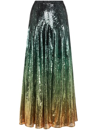 Multicoloured Mary Katrantzou Clement Ombré Sequined Skirt | Farfetch.com