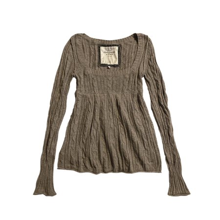 abercrombie and fitch gray babydoll top
