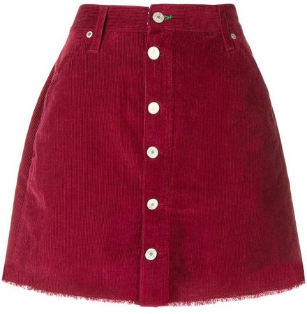 corduroy buttoned skirt